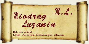 Miodrag Lužanin vizit kartica